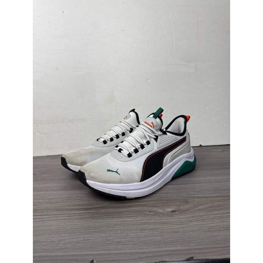PUMA Amplifier White Black Vine Sneakers SZ 10.5 396867-41